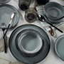 Hermia MOD24Y2730P01 Vajilla de Porcelana Azul 24 Piezas